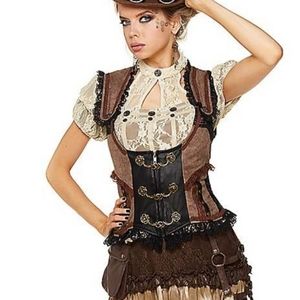 Spirit Halloween Steampunk Vest/Corset - Small